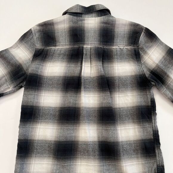 Vans Off The Wall Black Plaid Long Sleeve Button Down Shirt Vans Plaid Shirt 209 - Picture 4 of 11
